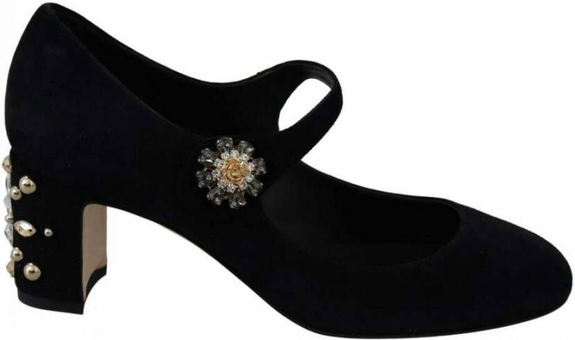 Dolce & Gabbana Crystal Heels Mary Jane Shoes Zwart Dames