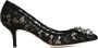 Dolce&Gabbana Pumps & high heels Decollete Pizzo Bellucci Charmant + Raso Nero in zwart - Thumbnail 1