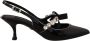 Dolce & Gabbana Black Patent Leather Crystal Slingbacks Shoes Zwart Dames - Thumbnail 1