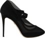 Dolce & Gabbana Elegante Zwarte Hakken Black Dames - Thumbnail 1