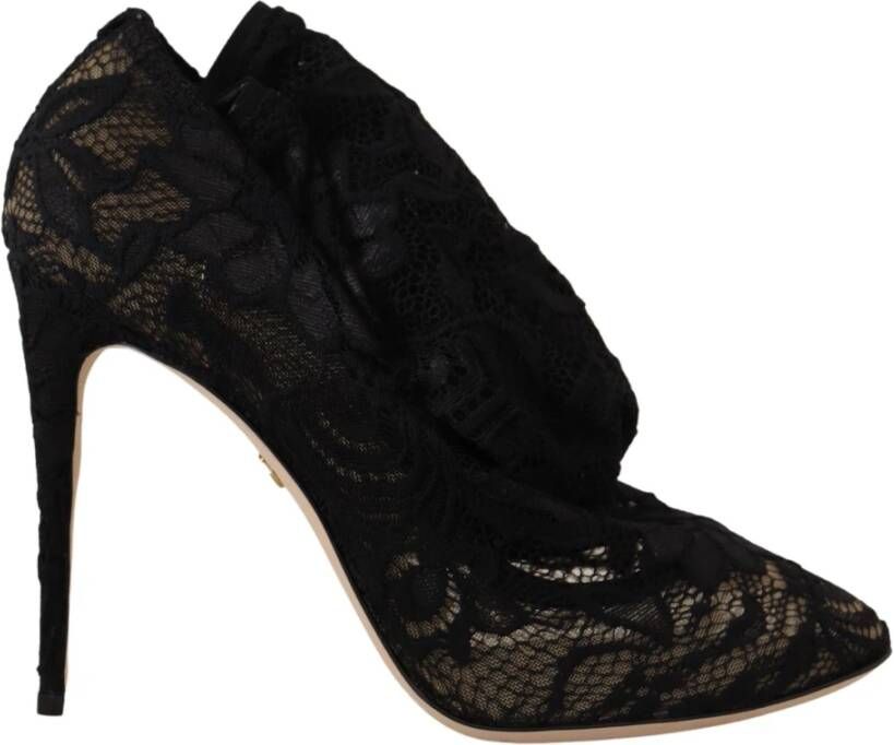 Dolce & Gabbana Luxe Zwarte Stretch Soklaarzen Black Dames