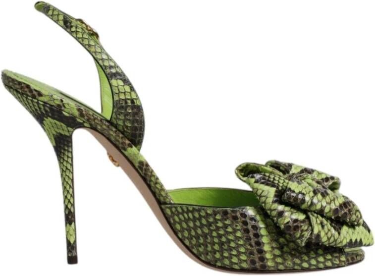 Dolce & Gabbana Python Sandalen met Hoge Hak en Dierenprint