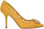 Dolce & Gabbana Regenboog Kant Pumps met Broche Yellow Dames - Thumbnail 1