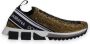 Dolce & Gabbana Rhinestone Slip-On Sneakers met Geribbelde Zool - Thumbnail 1