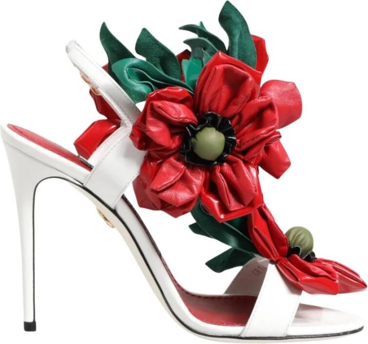 Dolce & Gabbana Rode Bloem Stiletto Hakken Sandalen - Foto 2