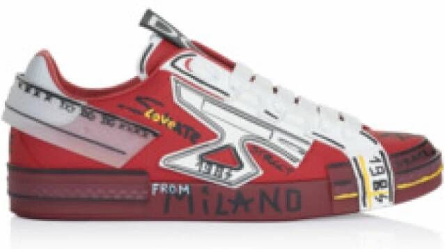 Dolce & Gabbana Rode herensneaker comfortabel en veelzijdig