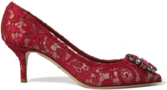Dolce & Gabbana Kristalversierde hakken pompen Rood Red Dames