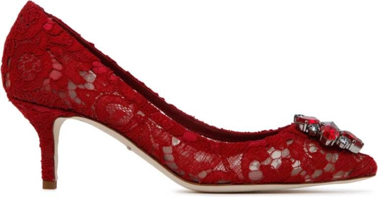 Dolce & Gabbana Rode leren Bellucci Taormina pumps Red Dames