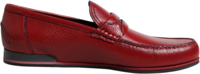 Dolce & Gabbana Rode leren loafers instap schoenen