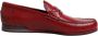 Dolce & Gabbana Rode leren loafers instap schoenen - Thumbnail 1