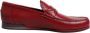 Dolce & Gabbana Rode Leren Loafers Moccasins Slip On - Thumbnail 1