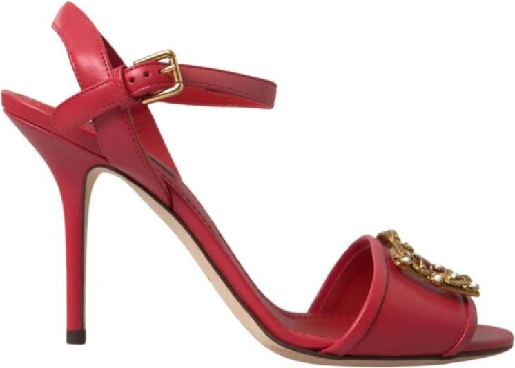 Dolce & Gabbana Rode Stiletto Hak Sandalen Red Dames