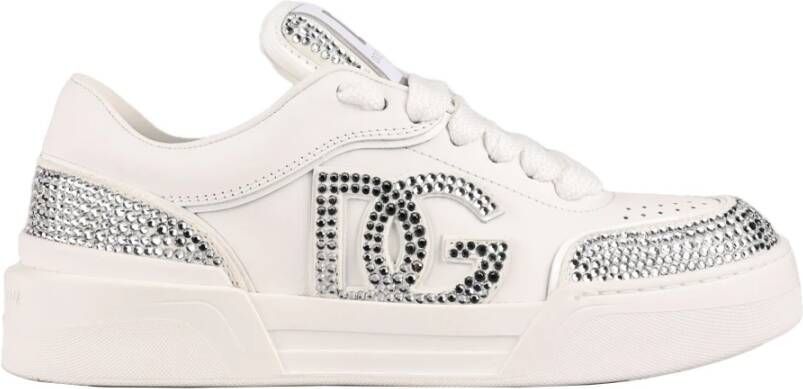 Dolce & Gabbana Roma Leren Sneakers Made in Italy White Dames