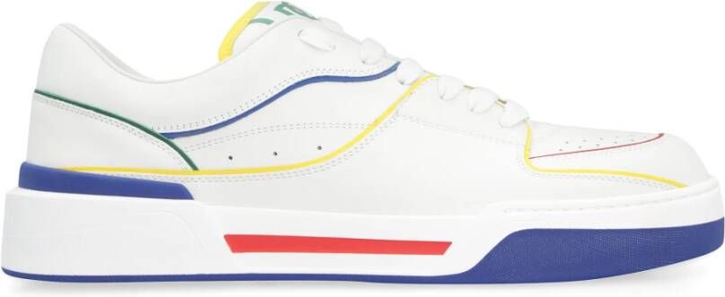 Dolce & Gabbana Nieuwe Roma Sneakers met Contrasterende Details White Heren