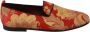 Dolce & Gabbana Rode Gouden Brokaat Loafers Pantoffels Schoenen Yellow - Thumbnail 2