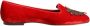 Dolce & Gabbana Rood Velvet DG Heart Loafers Flats - Thumbnail 1