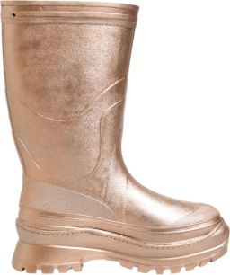 Dolce & Gabbana Roségouden Rubberen Pull-On Regenlaarzen