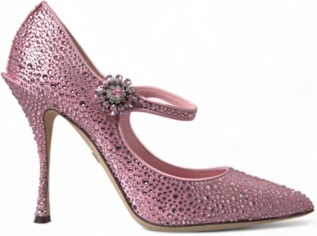 Dolce & Gabbana Roze Kristal Statement Pumps Pink Dames