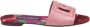 Dolce & Gabbana Roze leren instap sandalen gekruist logo Pink Dames - Thumbnail 1