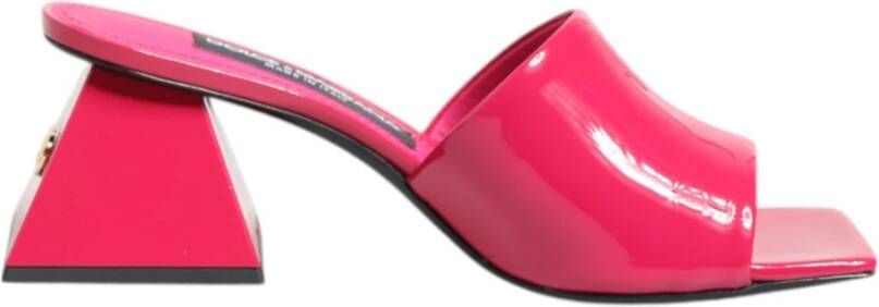 Dolce & Gabbana Roze Open Teen Blokhak Sandalen