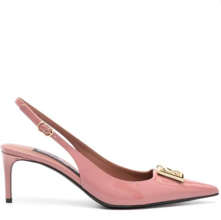 Dolce & Gabbana Roze Patentleren Slingback Hakken Pink Dames