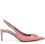 Dolce & Gabbana Roze Patentleren Slingback Hakken Pink Dames - Thumbnail 1