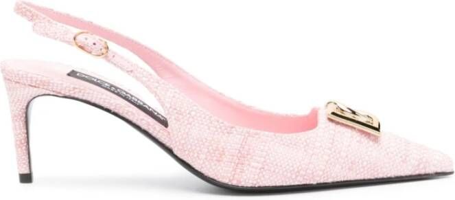 Dolce & Gabbana Roze platte schoenen met 6 5 cm hak Pink Dames