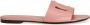 Dolce&Gabbana Sandalen Pastel Pink Leather Slipper With Embossed Logo in roze - Thumbnail 1