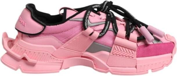 Dolce & Gabbana Roze Space Sneakers met Rubberen Zool
