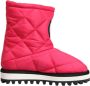 Dolce & Gabbana Roze Wit Gevoerde Mid-Calf Laarzen - Thumbnail 1