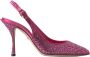 Dolce & Gabbana Roze Kristal Slingback Hakken Sandalen Pink Dames - Thumbnail 1