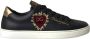 Dolce & Gabbana Sacred Heart Lace-Up Sneakers Zwart Goud Black Dames - Thumbnail 6