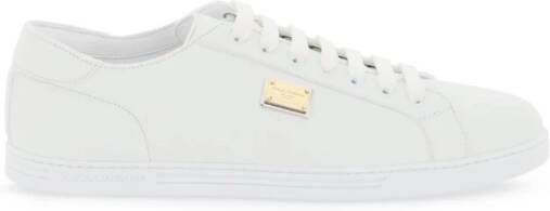 Dolce & Gabbana Saint Tropez Leren Sneakers White Heren
