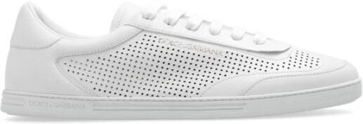 Dolce & Gabbana Witte Saint Tropez Geperforeerde Sneakers White Heren