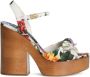 Dolce & Gabbana Sandalen met bloemenprint en blokhak Multicolor Dames - Thumbnail 7