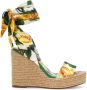Dolce & Gabbana Sandalen met Bloemenprint en Sleehak Multicolor Dames - Thumbnail 2