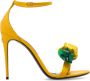 Dolce & Gabbana Bloemversierde Patentleren Sandalen Yellow Dames - Thumbnail 1