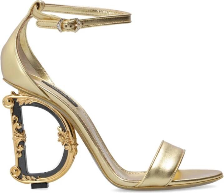Dolce & Gabbana Sandalen met onderscheidende hiel Geel Dames