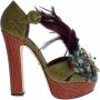 Dolce & Gabbana Sandalen met hoge hakken Groen Dames - Thumbnail 1