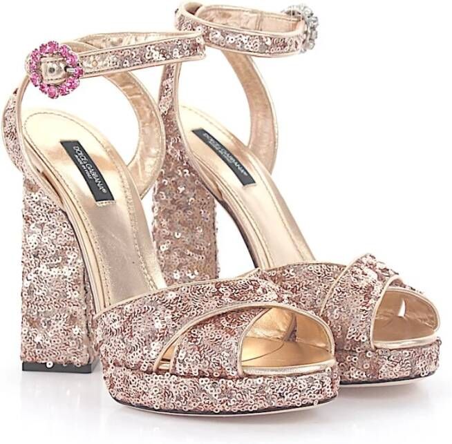 Dolce & Gabbana Stijlvolle hoge hak sandalen Pink Dames