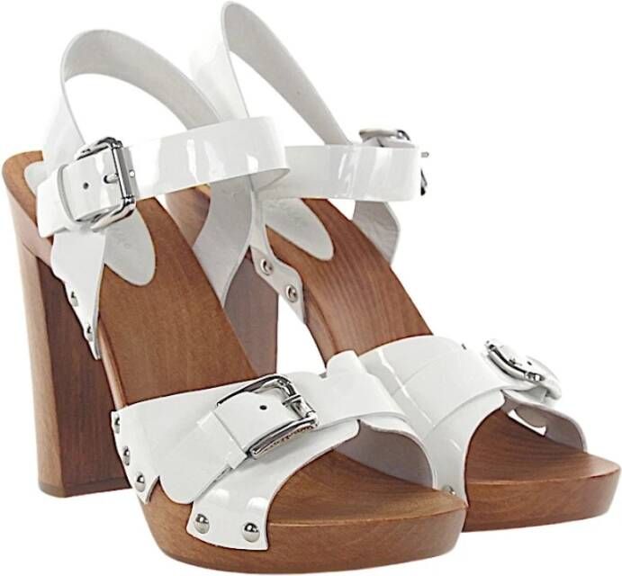 Dolce & Gabbana Stijlvolle hoge hak sandalen White Dames