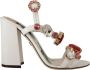Dolce & Gabbana Witte Leren Kristallen Keira Hakken Sandalen Multicolor Dames - Thumbnail 3