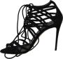 Dolce & Gabbana Zwarte Suède Band Stiletto Sandalen Black Dames - Thumbnail 2