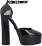 Dolce & Gabbana Verstelbare enkelband rondeeus leren pumps Black Dames - Thumbnail 1