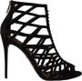 Dolce & Gabbana Zwarte Leren Hakken Sandalen met Rits Black Dames - Thumbnail 1
