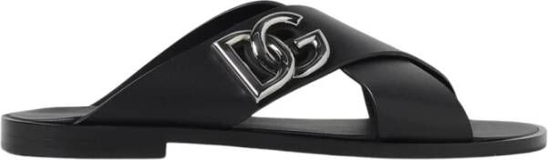 Dolce & Gabbana Sandalen met logo detail en gekruiste bandjes