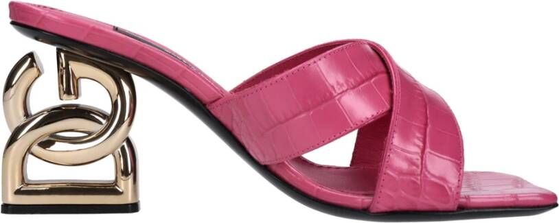 Dolce & Gabbana Roze Krokodil Slip-On Damesschoenen Pink Dames