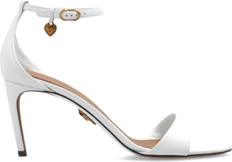 Dolce&Gabbana Sandalen Delicate White Sandals With Ankle Strap in wit