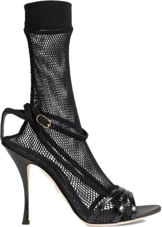 Dolce & Gabbana Hoge hak sandalen met gekruiste bandjes Black Dames