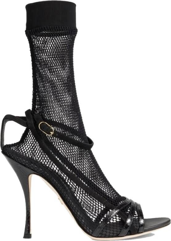 Dolce & Gabbana Hoge hak sandalen met gekruiste bandjes Black Dames